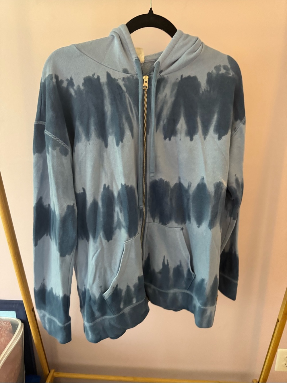 Livi Active Blue Tie-Dye Zip-Up Hoodie